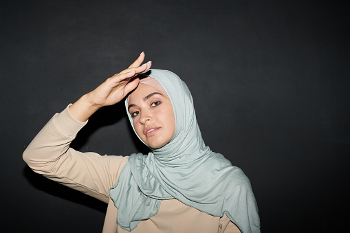 Muslim Fashion Model In Hijab