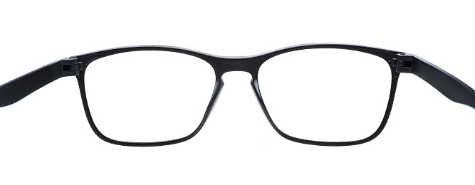 Round eyeglasses with thin metal rim.