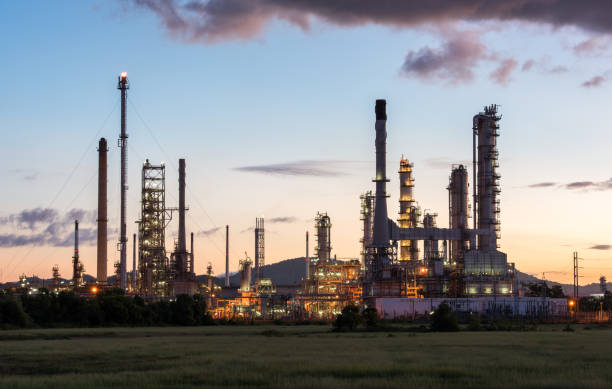 istock Industry Oil refinery morning light 1267720966