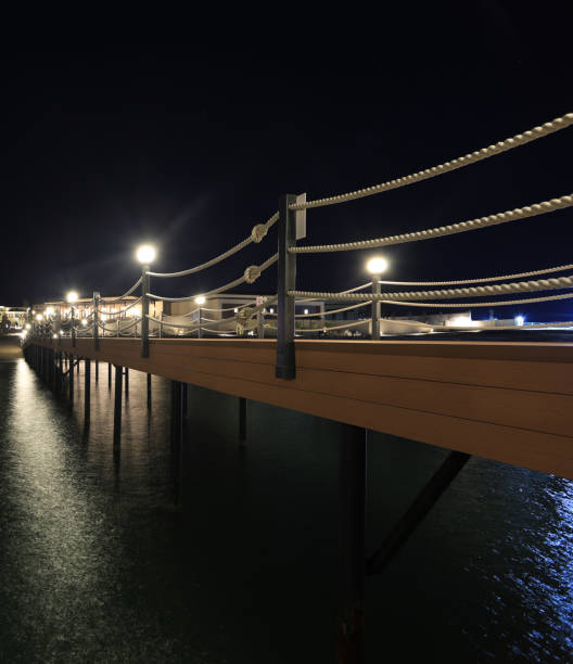 istock resort wooden pier at night 1267726089