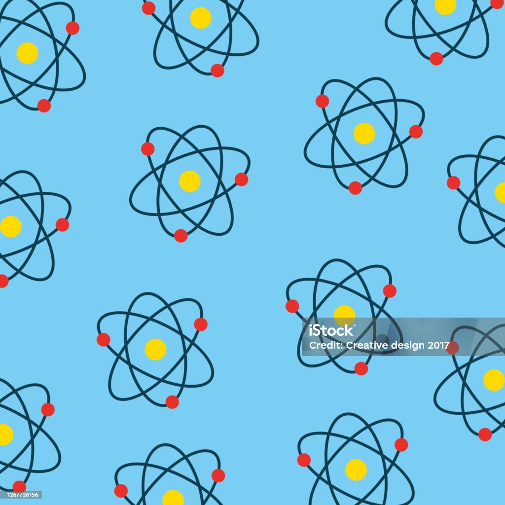 Random Atom Pattern Atoms Pattern Vector Stock Illustration - Download Image Now - Abstract ...