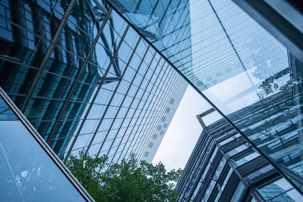 istock View up to modern office building in Berlin. 1267727934