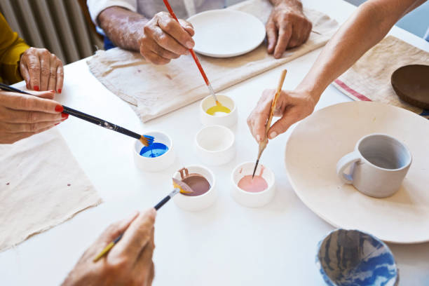 istock Unrecognizable Senior adults in Ceramics Workshop 1267730981