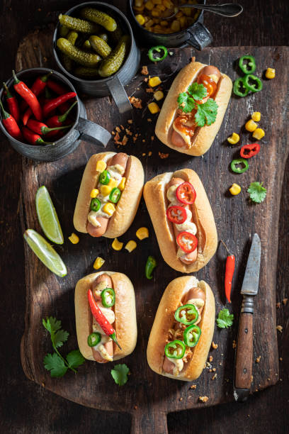 istock Delicious mini hot dogs as a quick appetizers 1267736376