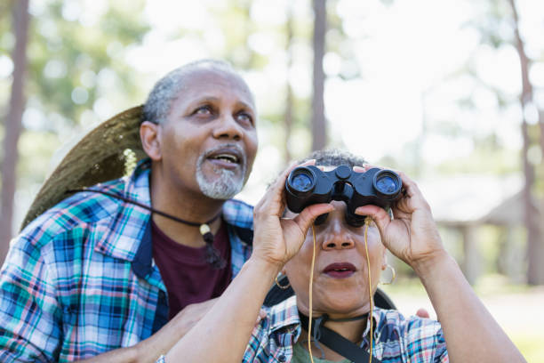 istock Senior African-American couple bird watching 1267743096