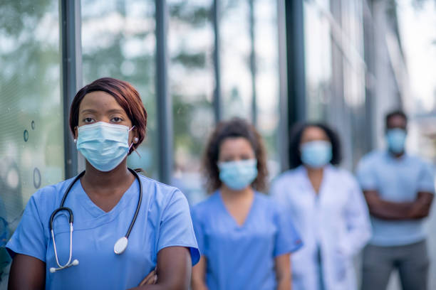 istock Group of doctors outside 1267759598