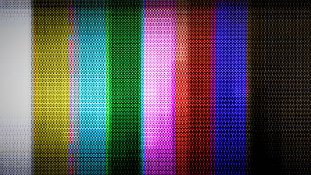 istock GLITCH TV test color bars suffers digital glitch interference. Techniques used included databending and datamoshing 1267774792