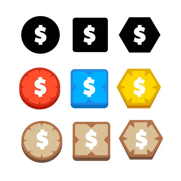 Vector illustration of Money and coin icon