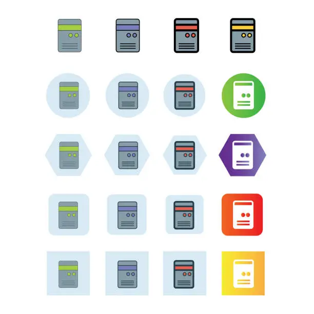 Vector illustration of case computer icon