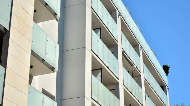 istock Architectural details of modern apartment building. 1267801637
