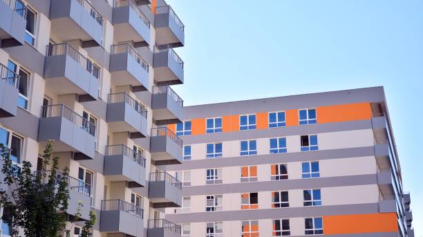 istock Architectural details of modern apartment building. 1267801642