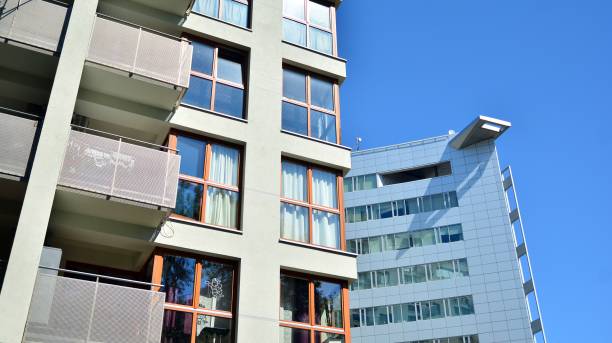 istock Architectural details of modern apartment building. 1267801704