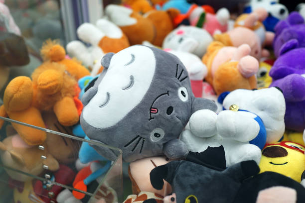 istock Various Cute stuffed animals in claw crane machine 1267809315
