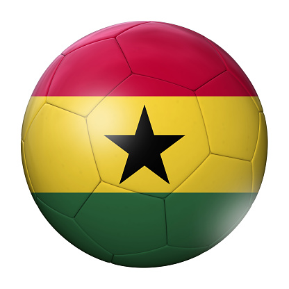 Ghana flag football soccer ball