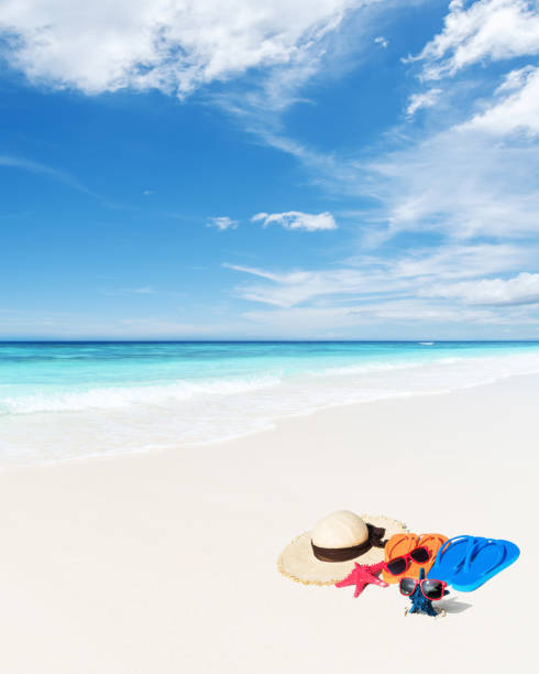 istock Enjoying tropical beach sunshine and summer vacation scene 1267858135