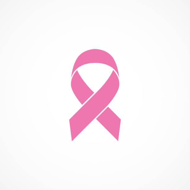 Vector image of breast cancer awareness ribbon.Pink ribbon. Vector image of breast cancer awareness ribbon.Pink ribbon. pink color stock illustrations