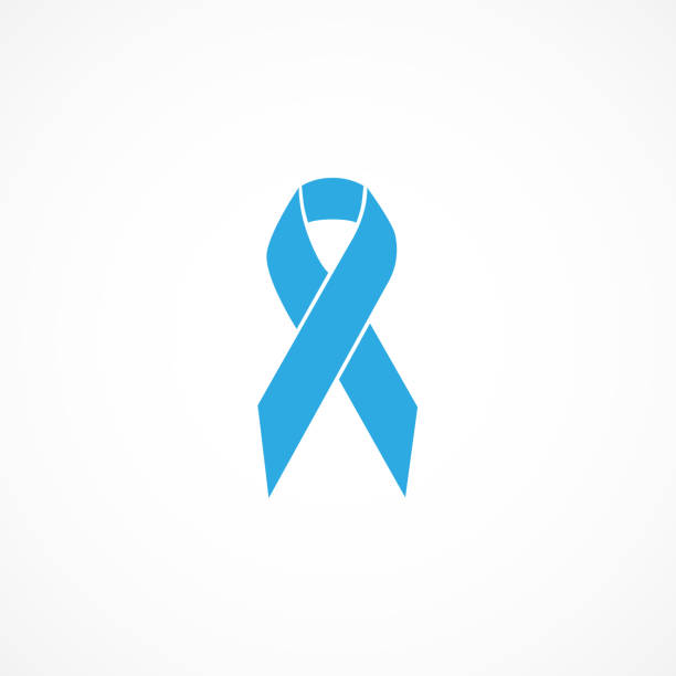Vector image of prostate cancer awareness ribbon.Blue ribbon. Vector image of prostate cancer awareness ribbon.Blue ribbon. bow stock illustrations