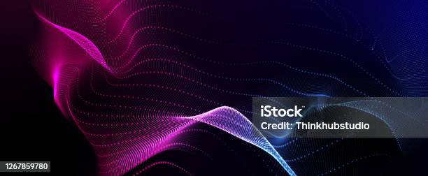 Electric Power Light Energy Space Line Wave Fabric Motion Blur Big Cloud Data Online Digital World Technology Background 3d Futuristic Iot Neon Vibrant Light Abstract Cyber Space Background Stock Photo - Download Image Now