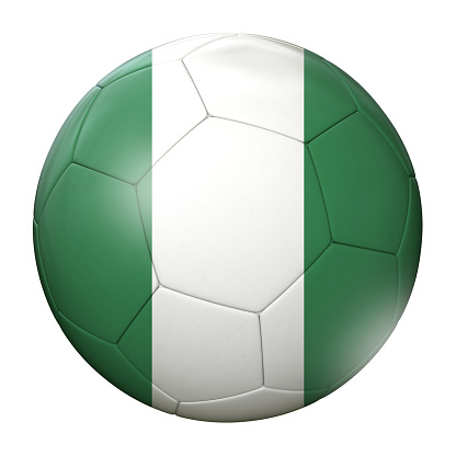 Nigeria flag football soccer ball