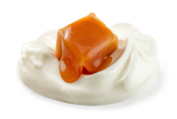 istock yogurt and caramel isolated 1267869917