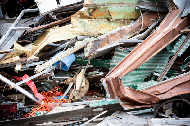 istock Closeup Of Demolition Debris Pile, Mainly Metals 1267873797