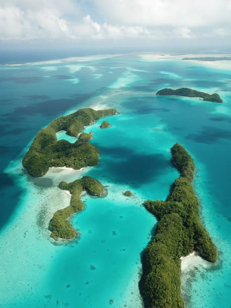 istock Pristine blue ocean, rock islands in Palau 1267927245