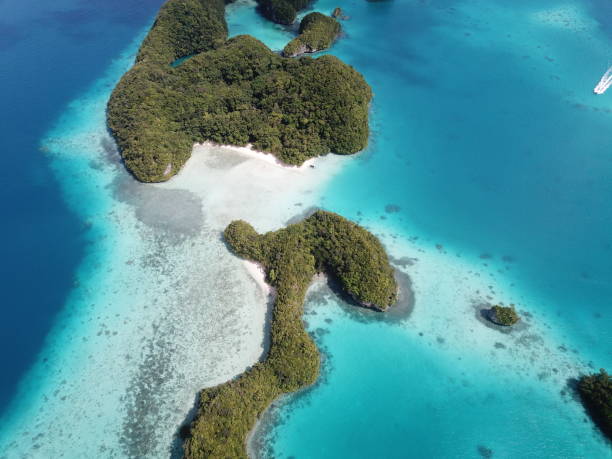 istock Pristine blue ocean, rock islands in Palau 1267927323