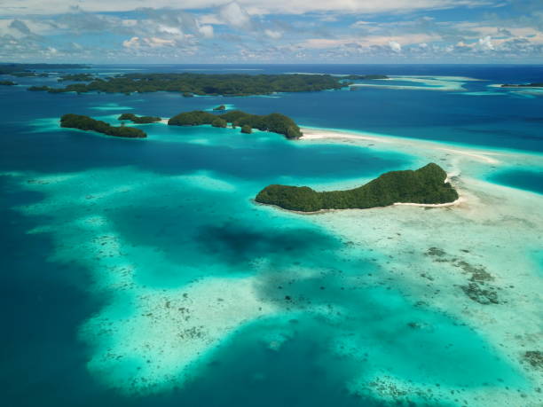 istock Pristine blue ocean, rock islands in Palau 1267927340