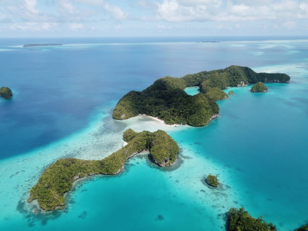 istock Pristine blue ocean, rock islands in Palau 1267927355