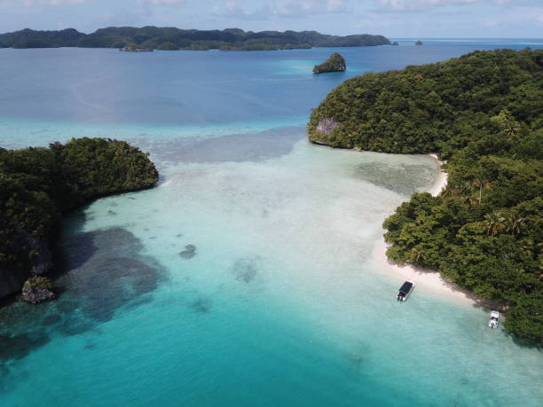 istock Pristine blue ocean, rock islands in Palau 1267927390