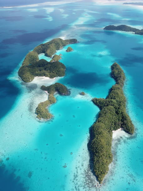 istock Pristine blue ocean, rock islands in Palau 1267927505