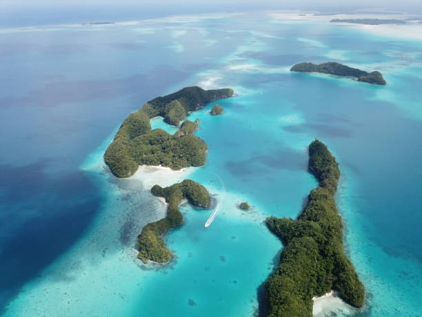 istock Pristine blue ocean, rock islands in Palau 1267927532