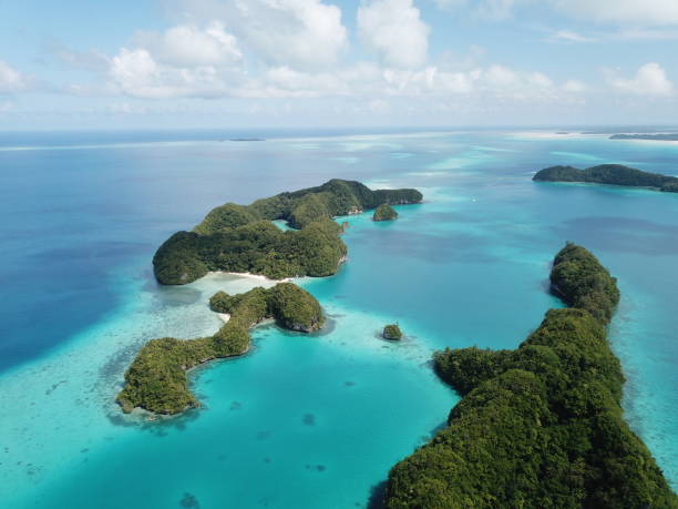 istock Pristine blue ocean, rock islands in Palau 1267927556