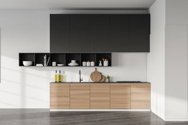 istock White kitchen with wooden cabinets 1267933353