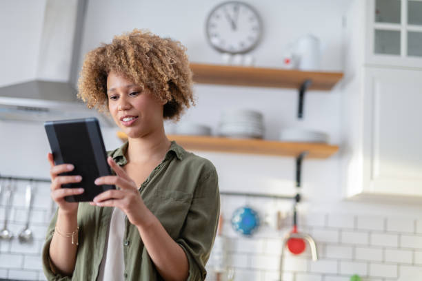 istock Woman Having A Video Conference From Her Home 1267934983