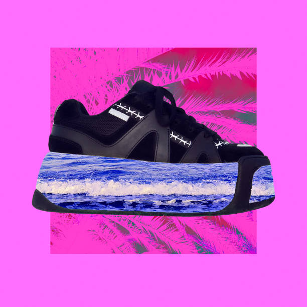 istock Contemporary art collage. Sea lover shoes 1267937657