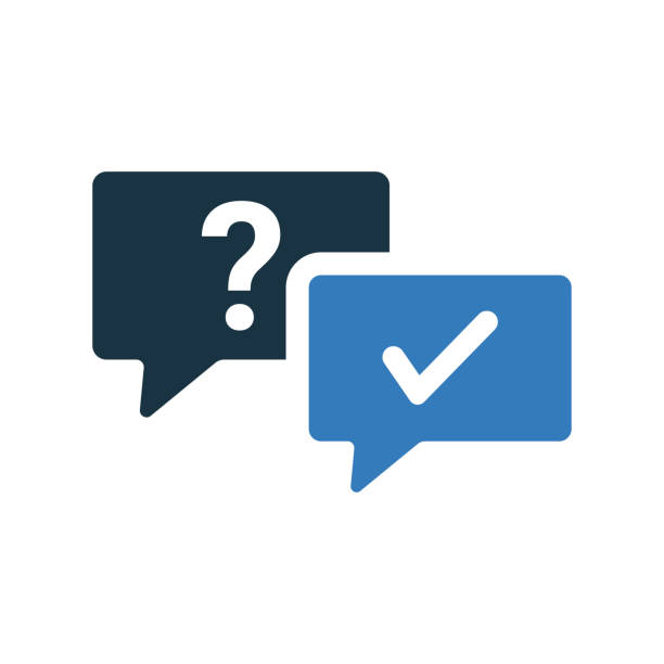 Question and answer icon design Question and answer icon. Beautiful design and fully editable vector for commercial use, printed files and presentations, Promotional Materials, web or any type of design projects. solutions stock illustrations