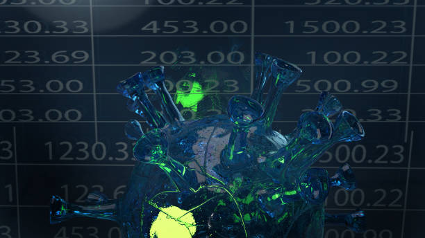 istock virus business chart for business content 3d rendering. 1267946862