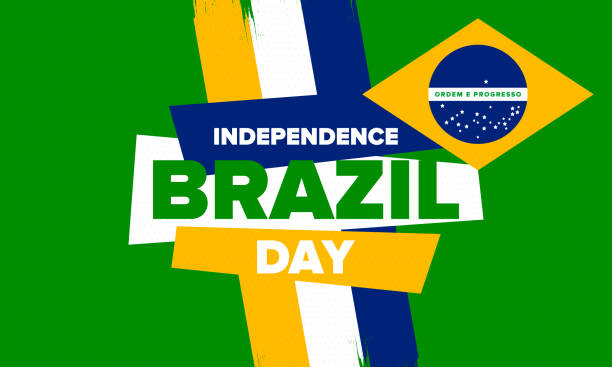 illustrazioni stock, clip art, cartoni animati e icone di tendenza di giornata dell'indipendenza del brasile. buona festa nazionale. giornata della libertà. festeggia ogni anno il 7 settembre. bandiera del brasile. design patriottico brasiliano. poster, carta, banner, modello, sfondo. illustrazione vettoriale - brazilian culture illustrations