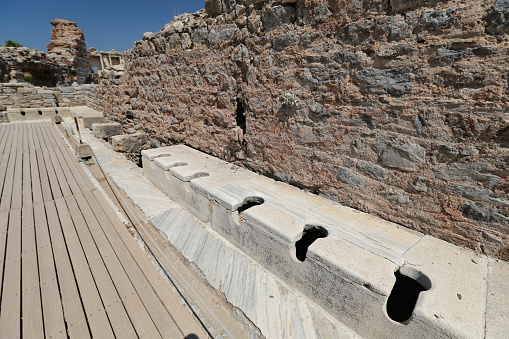 Public Toilets of Ephesus Ancient City, Izmir City, Turkey
