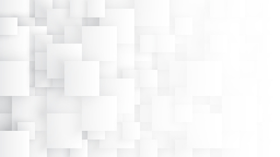 Conceptual 3D diferente tamaño Tetragons tecnología minimalista blanco fondo abstracto photo