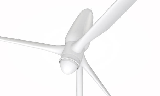 istock Wind turbine isolated on a white background 1267976982