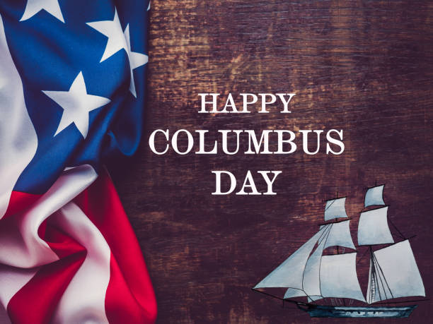 istock Happy Columbus Day. Beautiful greeting card. Closeup 1267992445