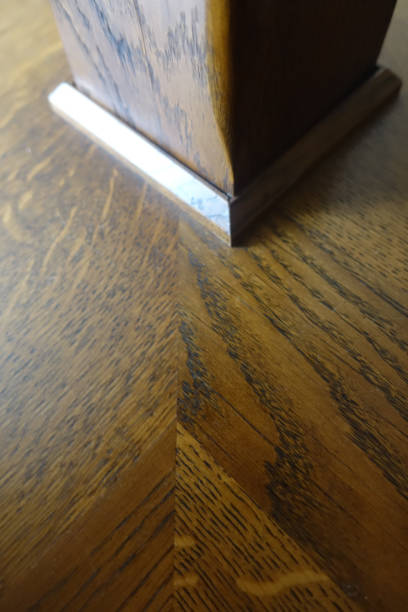 istock Old-fashioned stained oak wood furniture  Solid wood 1267992936