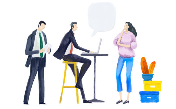istock Coworking office, business meeting, planning, Business people talking and working in office. Start up, creative environment, young professional people working together, management and administration concept. 1267992979