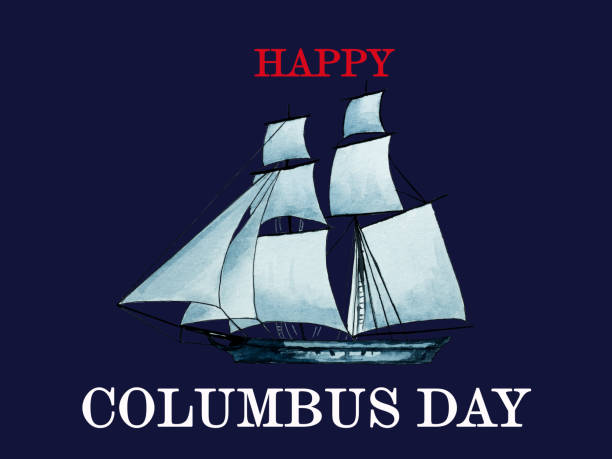 istock Happy Columbus Day. Beautiful greeting card. Closeup 1267993093