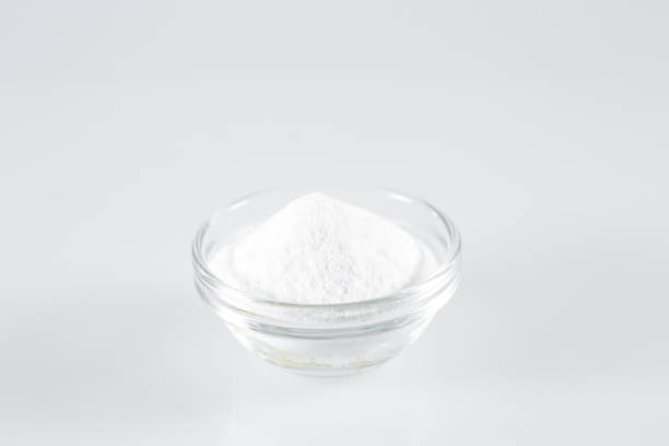 istock Lemon acid and lemon fruits on the white background. 1268014201