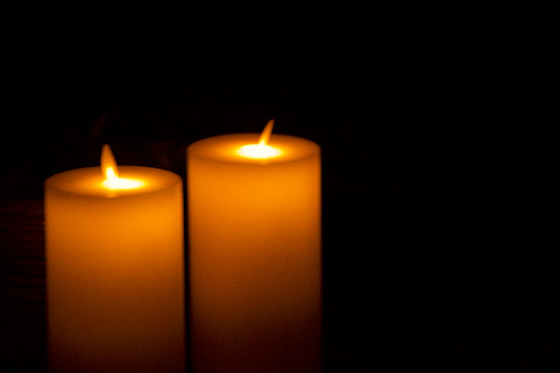 Battery Operated Candles glowing in the dark