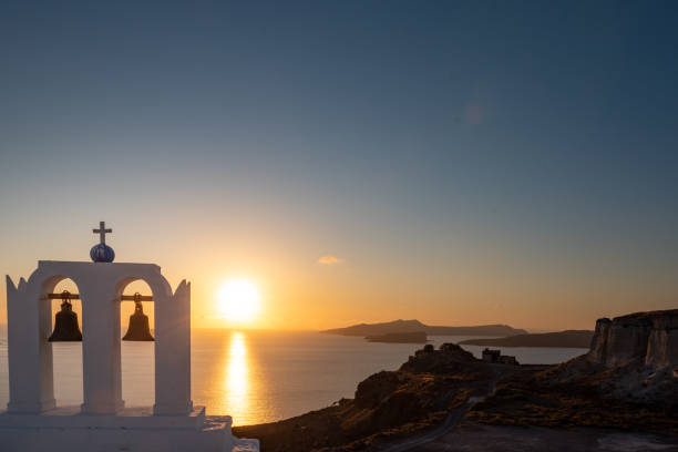 istock Sunset in Oia village on Santorini, Greece. 1268018366