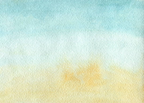 istock Watercolor brush strokes on textured paper. 1268020569